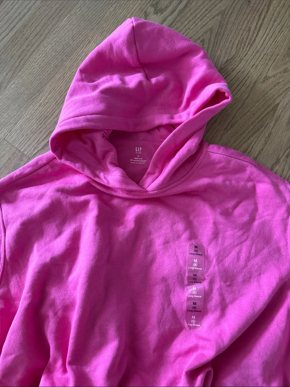 GAP Hot Pink Cropped Hooded Sweatshirt
